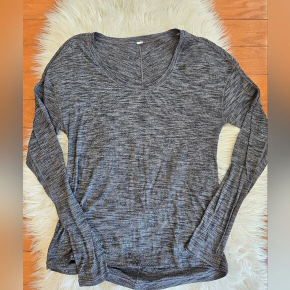 Lululemon Athletica Gray Space Dye Long Sleeve Tee - Picture 1 of 4